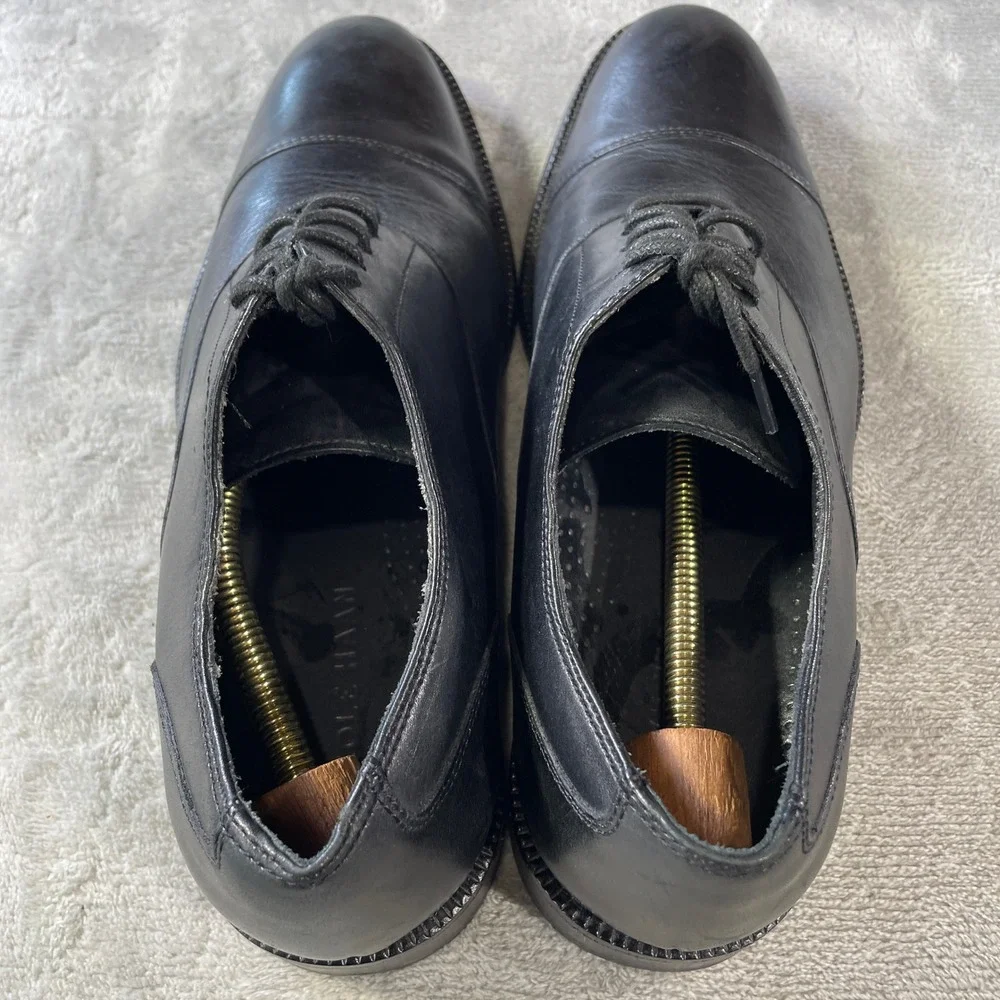 Cole Haan Oxford Dress‎ Shoes Mens 10 Black Leather Cap Toe Office Casual Career